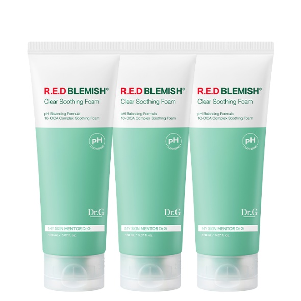 [1+1+1] 약산성 레드 블레미쉬 클리어 수딩 폼 150mL