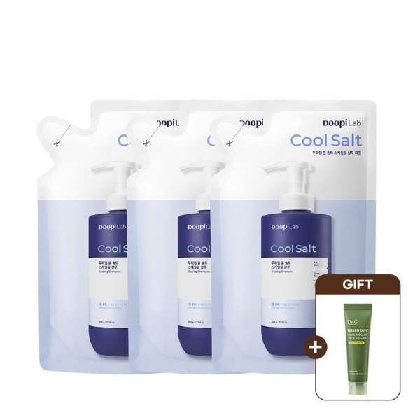 [1+1+1] 두피랩 쿨 솔트 스케일링 샴푸 500g(리필용)