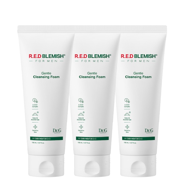 [1+1+1] 레드 블레미쉬 포 맨 젠틀 클렌징 폼 150mL